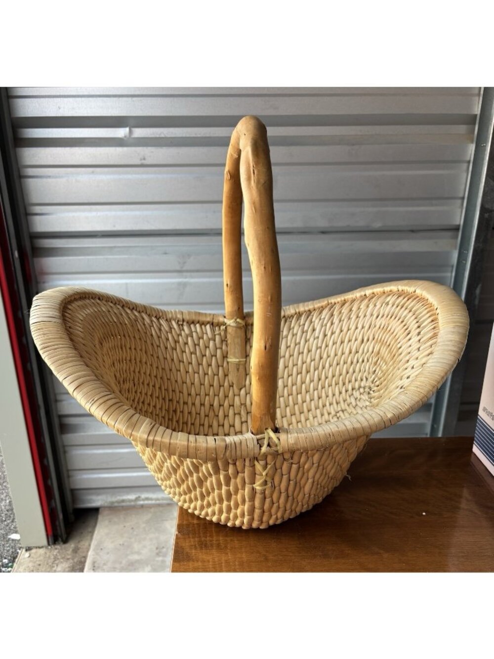 Antique Bentwood Harvest Basket 20” X 17”